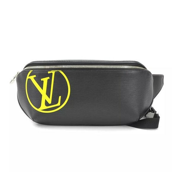 Auth LOUIS VUITTON Epi LV Circle Bum Bag Body Bag Waist Bag Black - Picture 1 of 15